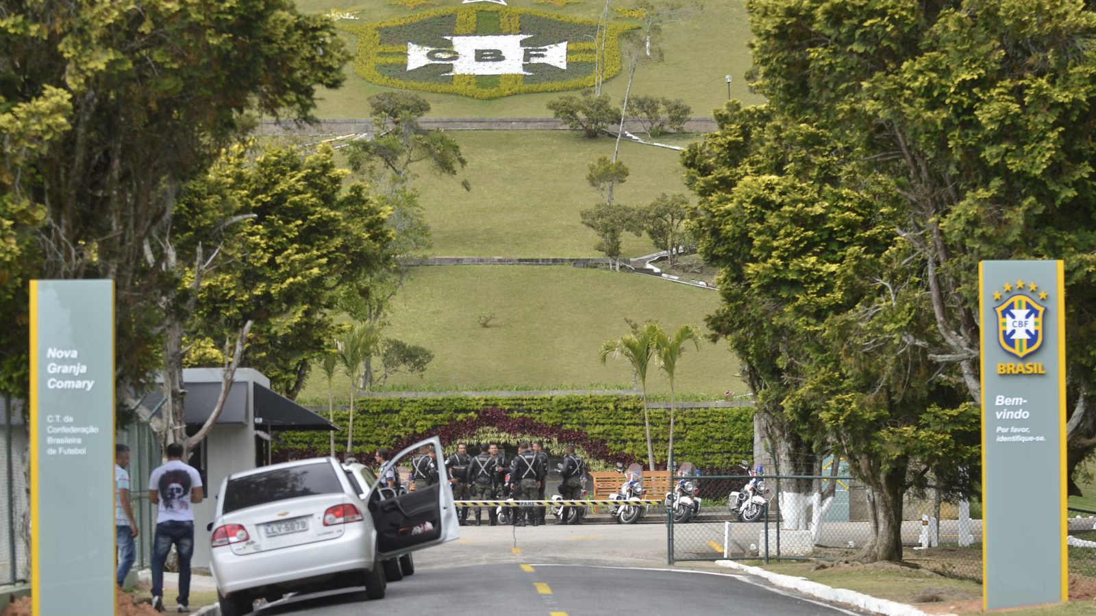 Entrada da Granja Comary, Centro de Treinamento da Seleção Brasileira, em Teresópolis (RJ)