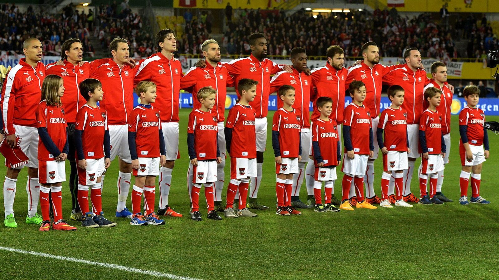 Seleção da Suíça em partida internacional