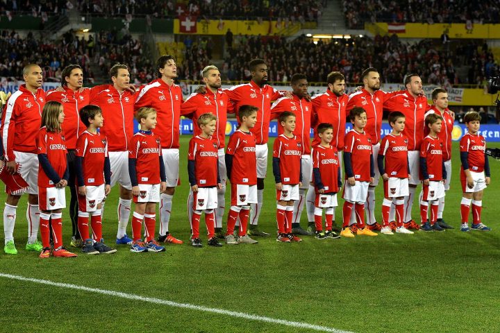 Seleção da Suíça em partida internacional
