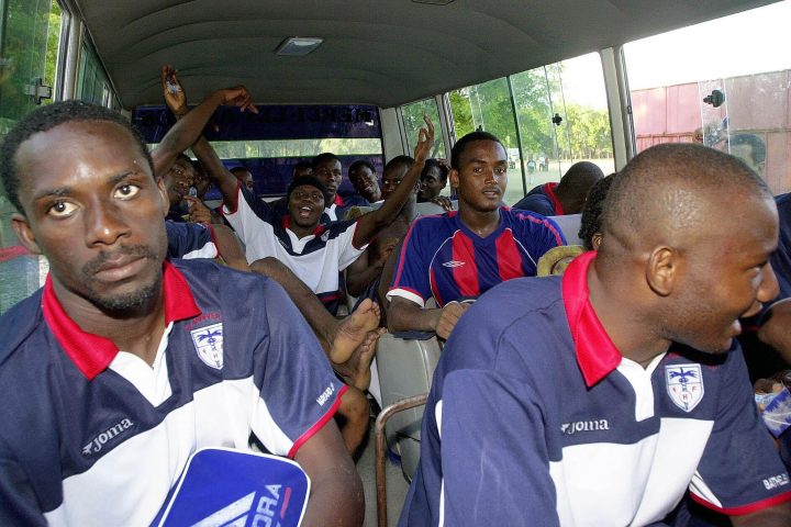 Seleção do Haiti em treino