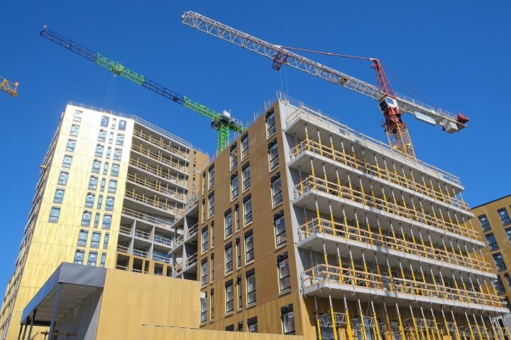 Conjunto habitacional em construção