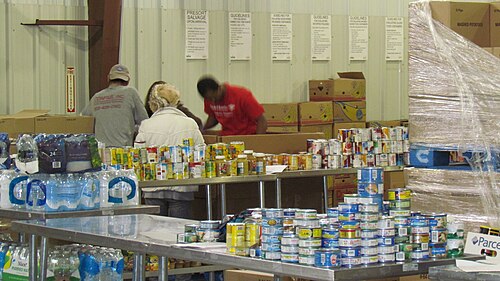 Cestas de alimentos para doação