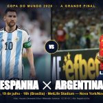 Montagem da grande final da Copa 2026: Messi (Argentina) e Lamine Yamal (Espanha)