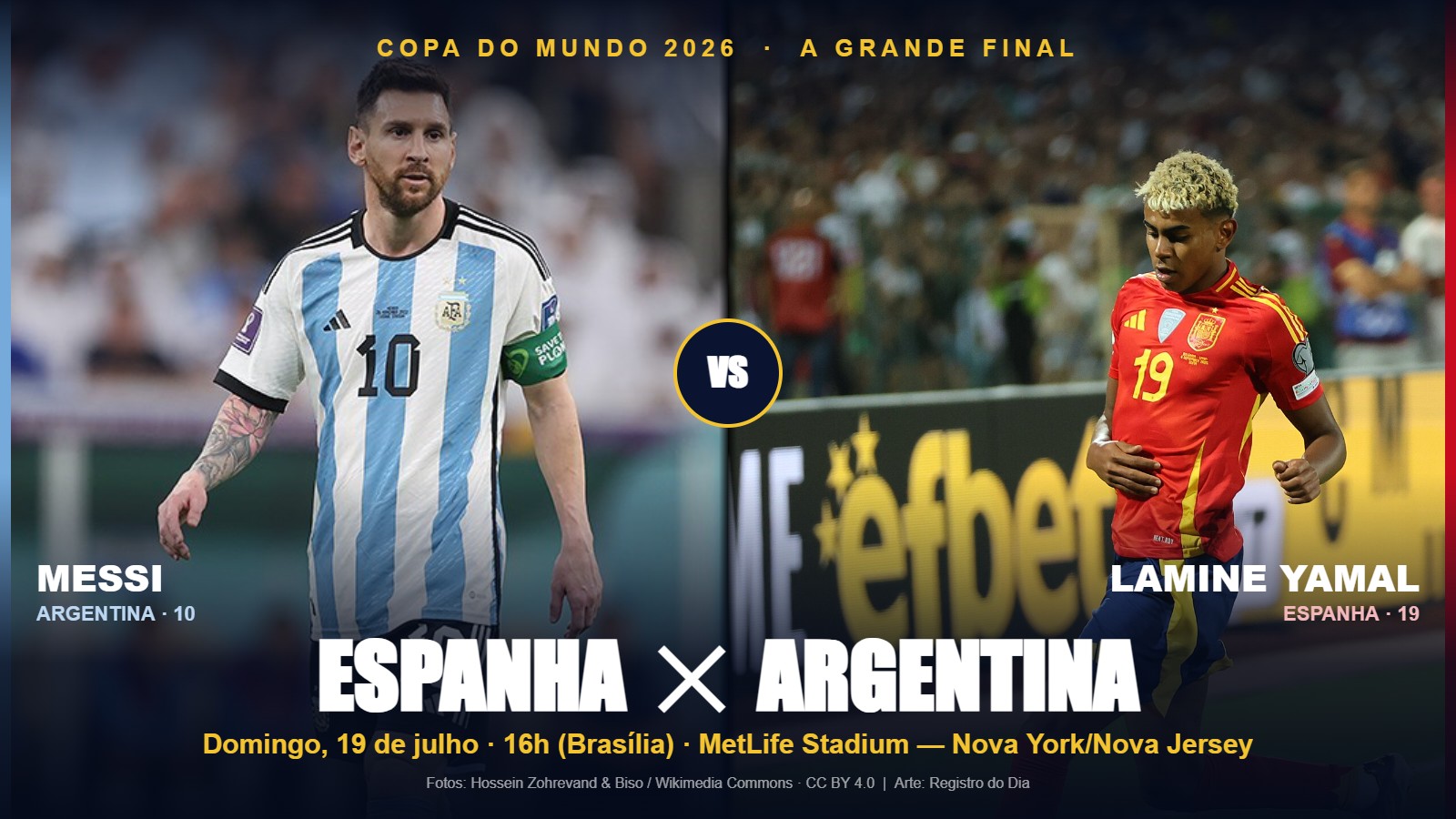 Espanha x Argentina: a grande final da Copa 2026 tem duelo de gerações entre Messi e Lamine Yamal