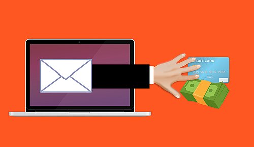 Ilustração de golpe por e-mail (phishing)
