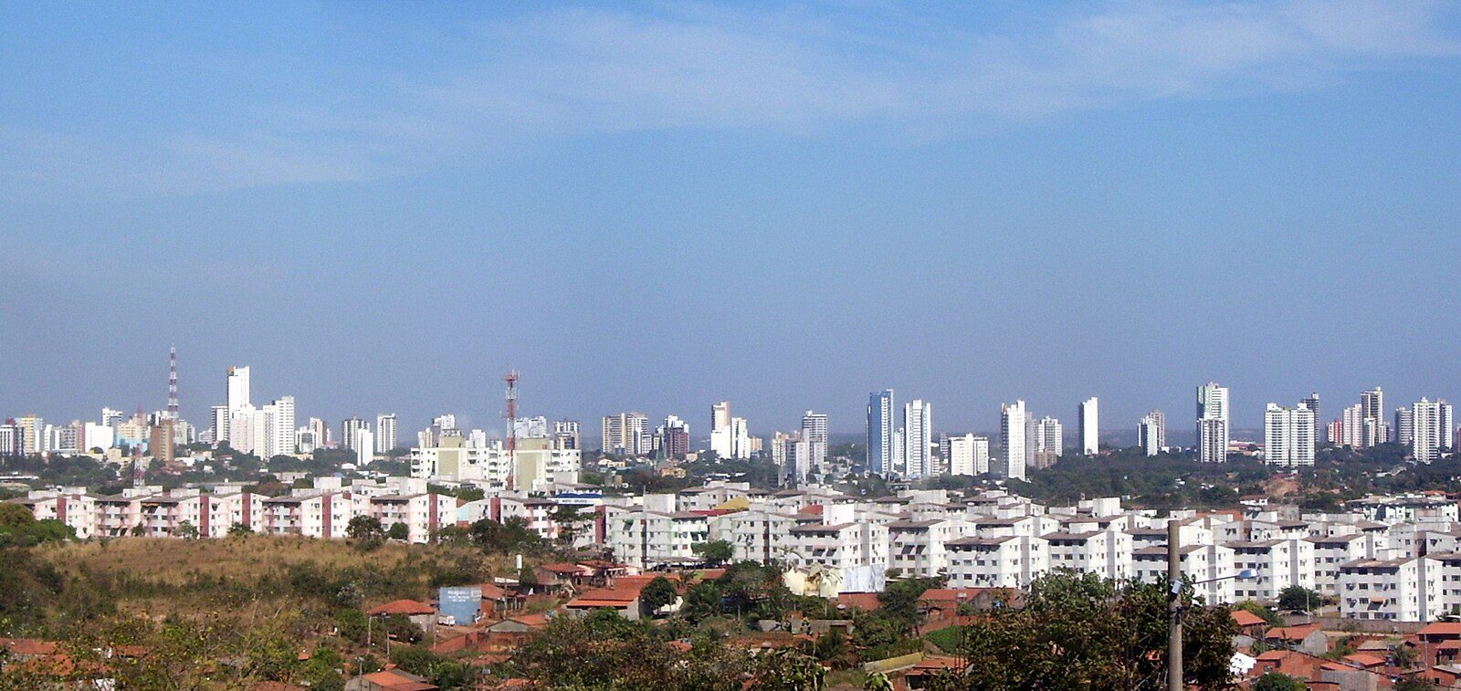 Vista panorâmica da cidade de Cuiabá, em Mato Grosso