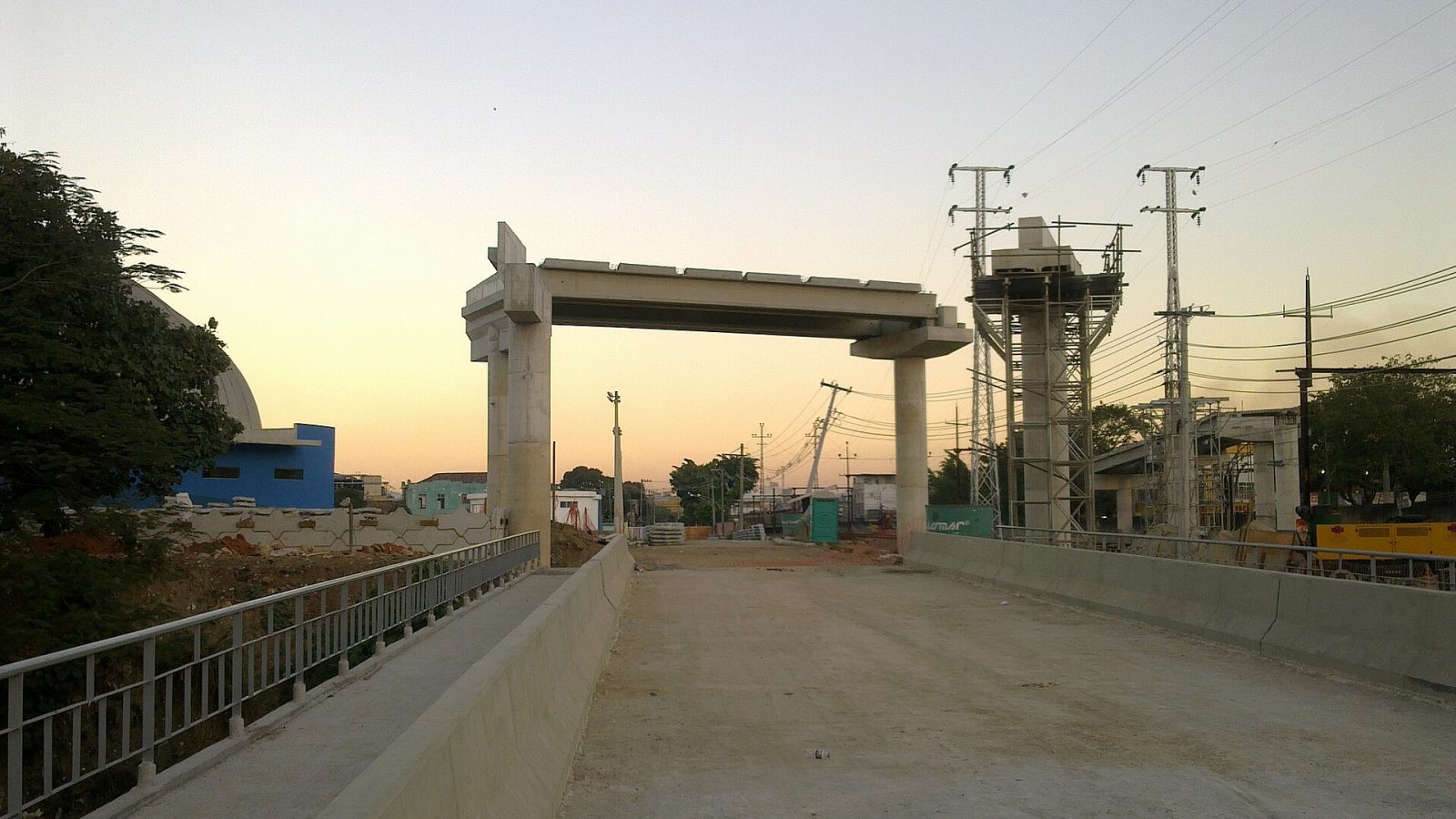 Viaduto em construção