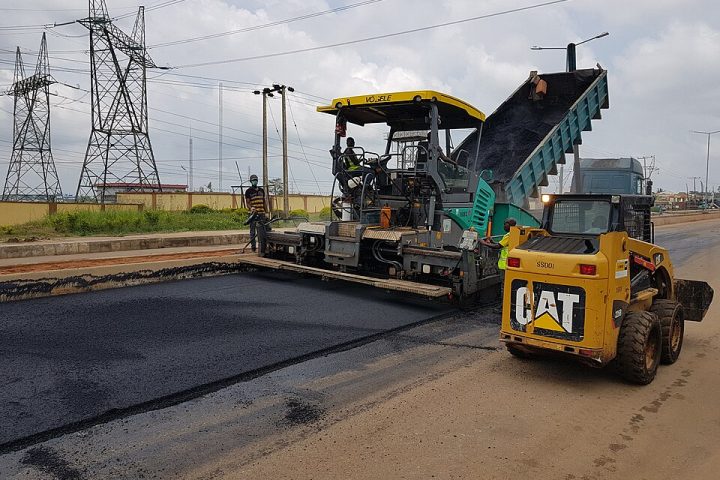 obra de pavimentação urbana