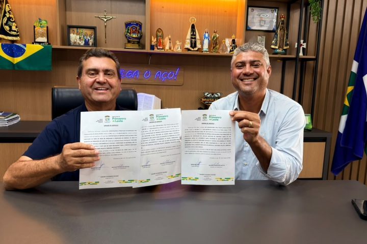 Primavera do Leste assina três ordens de serviço e libera R$ 4,55 milhões em drenagem e no cemitério