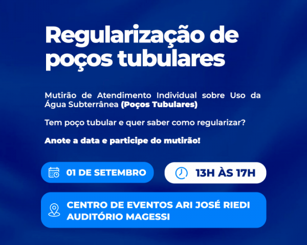 Sorriso faz mutirão para regularizar poços tubulares na terça-feira, no Centro de Eventos