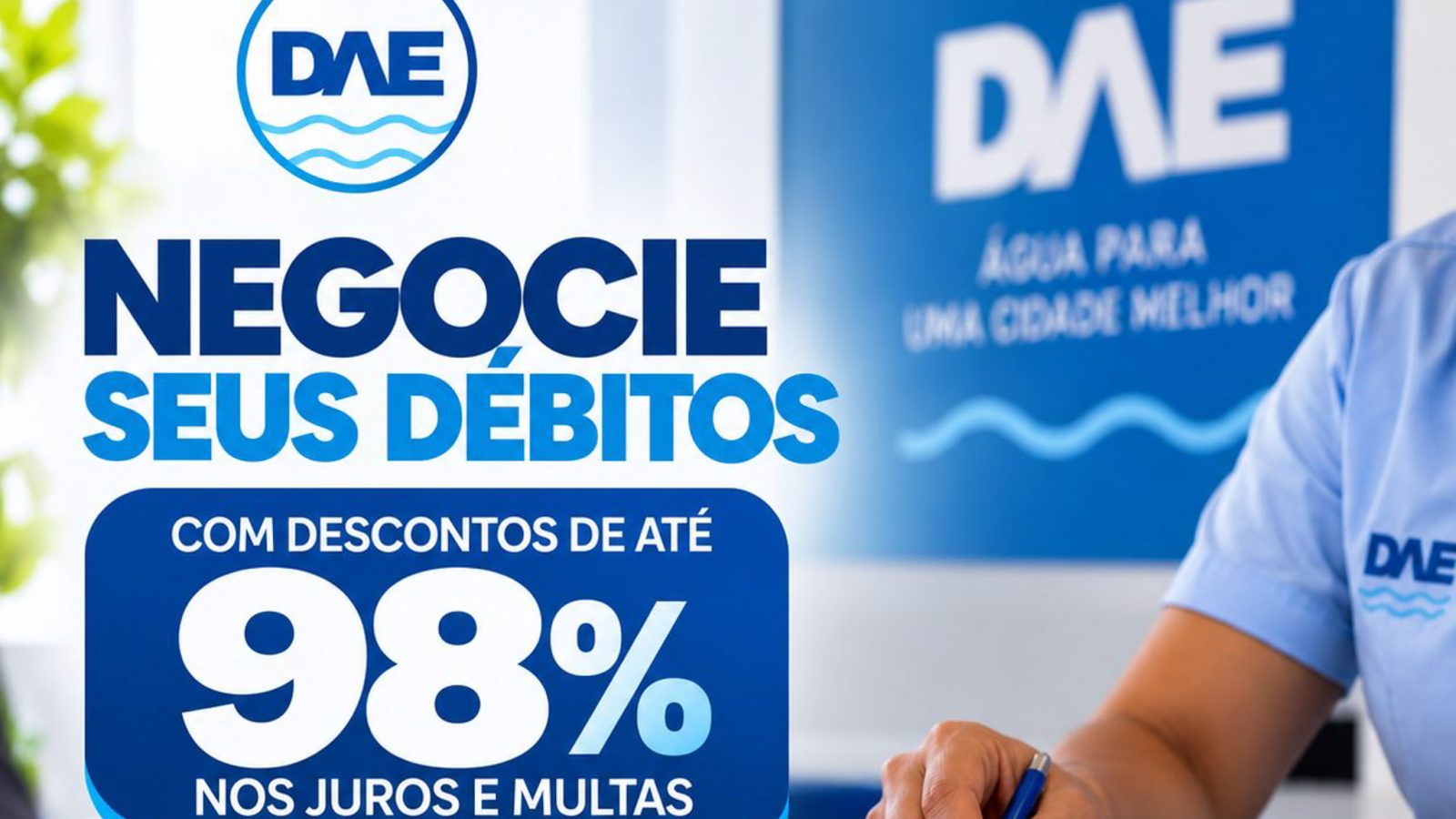 DAE de Várzea Grande abre negociação de dívidas na terça com desconto de até 98% em juros e multas