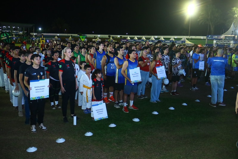 Jogos Olímpicos de Sinop abrem com recorde no Futebol 7 e pira acesa pelo filho de Massami Uriú