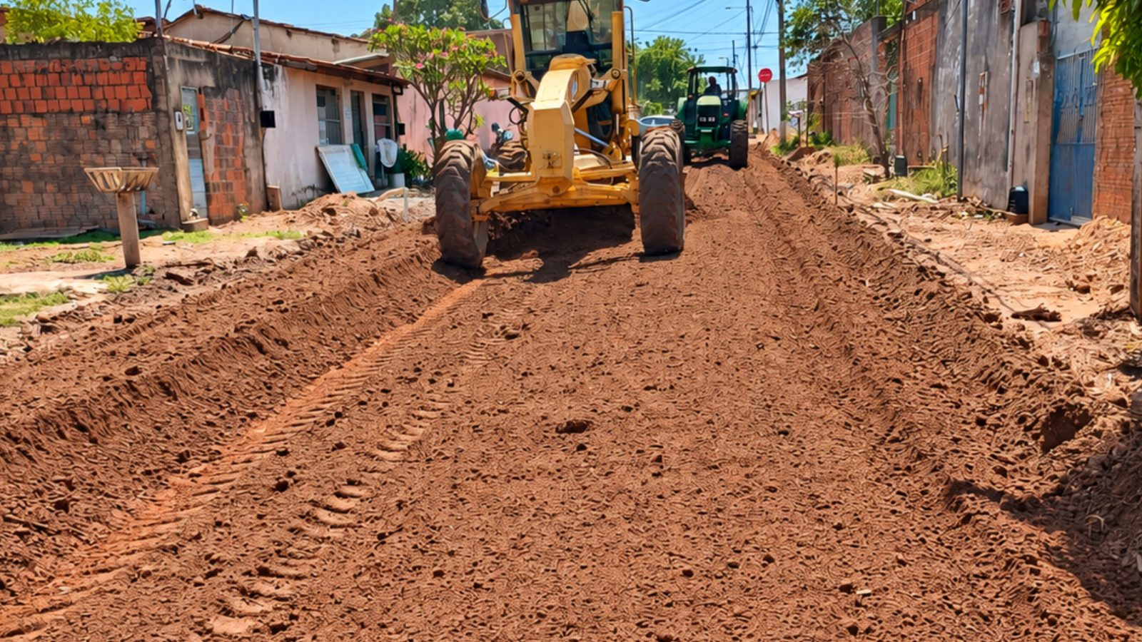 Oito vias do Três Barras entram na fase de base para receber asfalto, obra de R$ 1,95 milhão