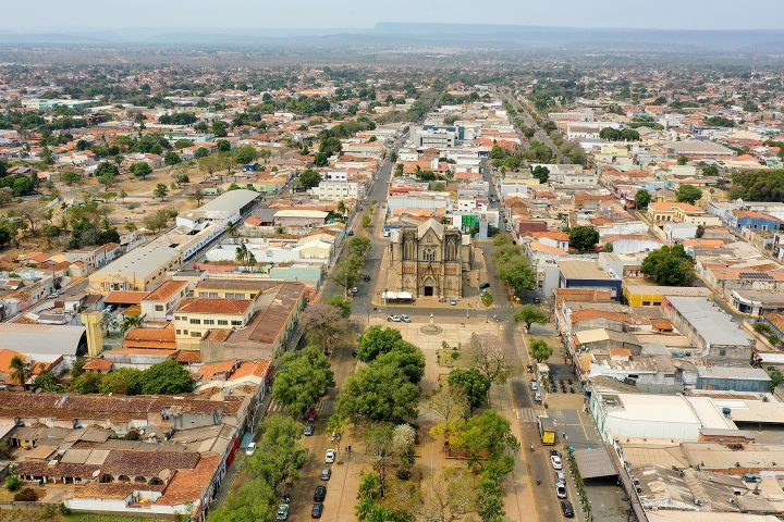 Centro histórico de Cáceres, em Mato Grosso