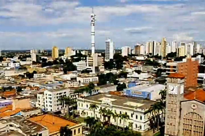 Vista aérea do centro de Cuiabá