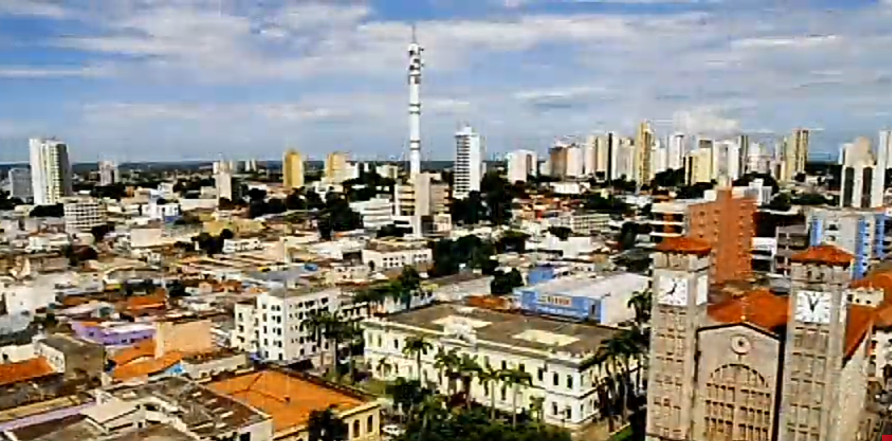 Vista aérea do centro de Cuiabá