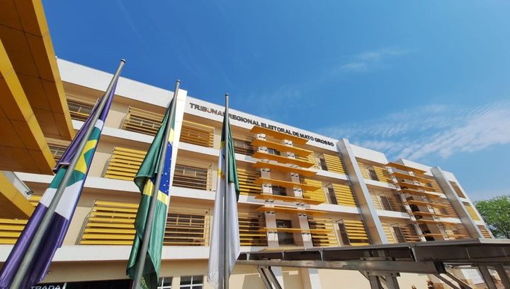 Fachada do Tribunal Regional Eleitoral de Mato Grosso.